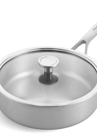 Сотейник со стеклянной крышкой kitchenaid mss сс003251-001 24 см 3.1 л серебристый 4759076