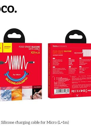 Кабель hoco micro usb silicone x21 plus |1m, 2.4a| 4976137 6