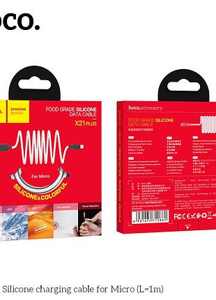 Кабель hoco micro usb silicone x21 plus |1m, 2.4a| 4976137 8