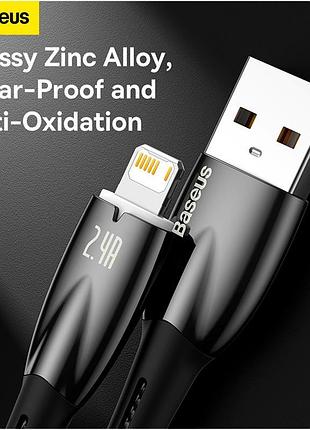 Кабель baseus lightning glimmer series fast charging data cable |2m, 2.4a| 5112745 3