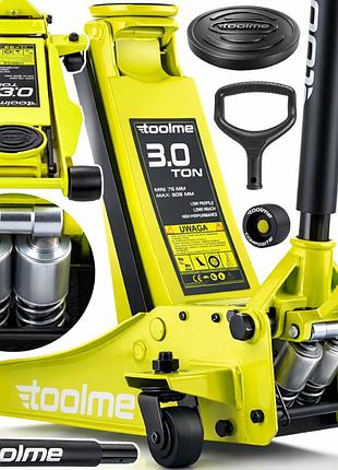 Домкрат підкатний гідравлічний 3т 75-505мм toolme tm007 (польща) 5208137