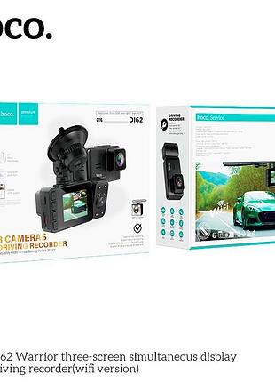 Відеорегістратор hoco di62 warrior three-screen simultaneous display driving recorder(wifi version) |720p front/480p rear/480p 2