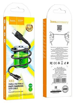 Кабель hoco type-c to type-c victory charging data cable x83 |1m, 60w, 3a| 4757602 10