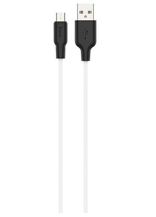 Кабель hoco x21 plus usb-a to micro-usb 1 м білий