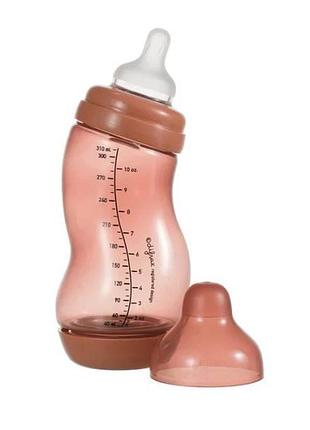 Антиколиковая бутылочка difrax s-bottle wide с силиконовой соской 310 мл коричневый (707 brick) 5249356