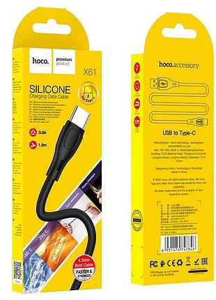 Кабель hoco type-c ultimate silicone charging data cable x61 |1m, 3a| 4757584 3