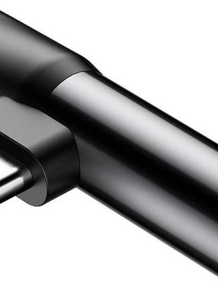 Адаптер baseus l41 type-c to type-c +3.5mm (catl41-01) чорний