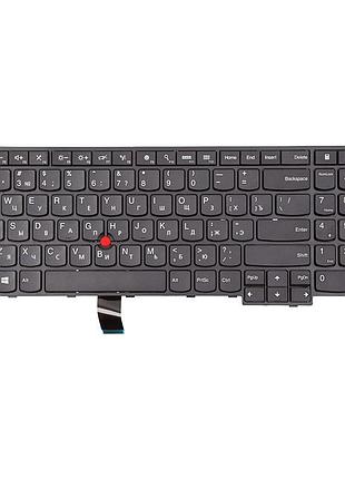 Клавіатура для ноутбука lenovo thinkpad e560, чорна, чорний фрейм 5111251