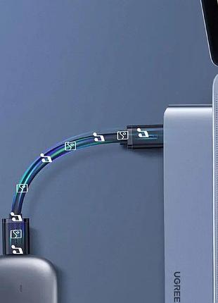 Usb-хаб ugreen cm251 сірий космос type-c 5