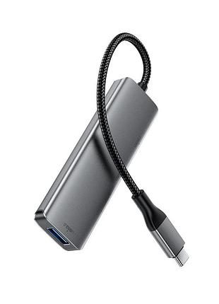 Usb-хаб acefast j15 type-c 4 в 1 сірий 4