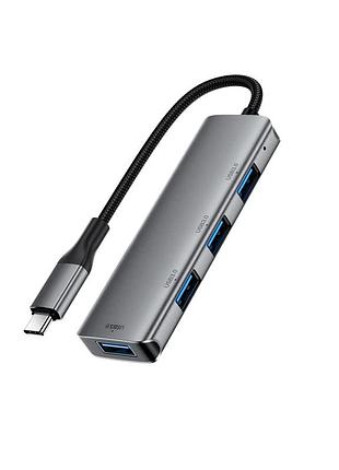 Usb-хаб acefast j15 type-c 4 в 1 сірий 5