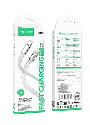 Кабель hoco x125 exceso charging data cable ip 30 w білий 2