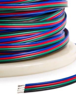 Дріт prolum™ 4р для rgb led стрічки 4х0.2 ммawg24ul1007