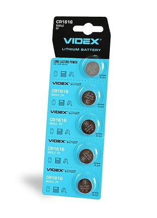 Батарейка літієва videx cr1616 5шт blister card