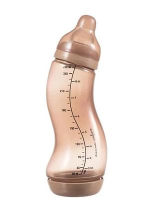 Антиколиковая бутылочка difrax s-bottle natural с силиконовой соской 250 мл коричневый (706 caramel) 5249349