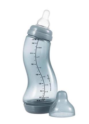 Антиколиковая бутылочка difrax s-bottle natural trend с силиконовой соской 250 мл серый (706t stone) 5249354