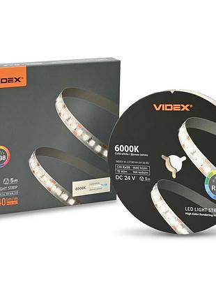 Світлодіодна стрічка videx dc24v 60w 5m 6000k ra98 ip20 (vl-lst28144-24126-b5)