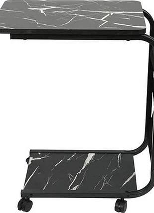 Приставний столик на колесах fabrika brain marble black (fk-w4098-01) 5136962