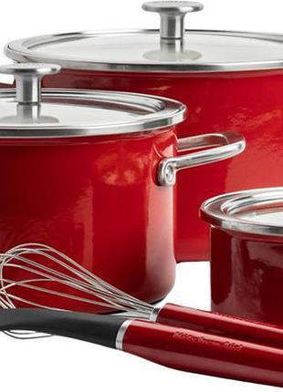 Набор посуды kitchenaid steel core cc004920-001 8 предметов красный 5168207
