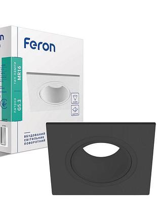 Вбудований поворотний світильник feron dl0380 під лампу чорний