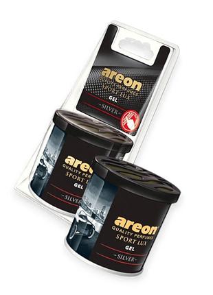 Ароматизатор на панель гель areon gel sport lux 80г "silver"