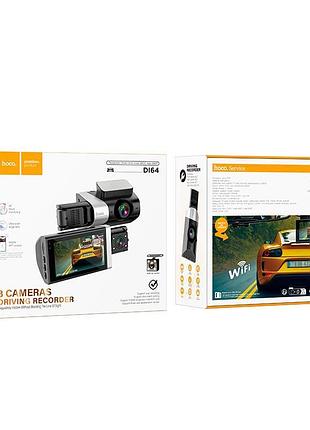 Видеорегистратор hoco triumph three-screen simultaneous display driving recorder di64 (wifi version) |720p/480p+480p rear, 3"| 2