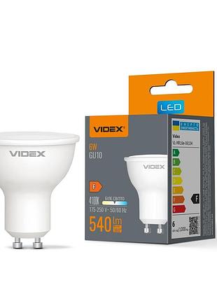 Світлодіодна лампа videx mr16e 6w gu10 4100k