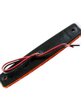 Фонарь маркерный прямоугольный оранжевый 100х20мм 6 led (12-24v) isiksan