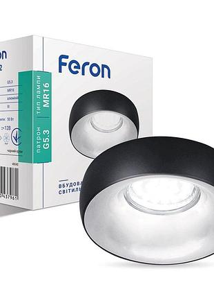 Вбудований світильник feron dl1842 під лампу чорний хром