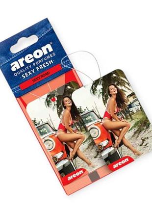 Ароматизатор на зеркало сухой areon лист sexy fresh "sexy road"