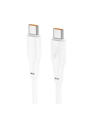Кабель hoco x96 hyper type-c to type-c 1 м 60 w білий (ks000041140)