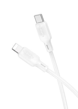 Кабель для заряджання та передачі даних borofone bx113 lenny 1 м білий