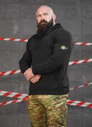Худи stone island black нп5215 2
