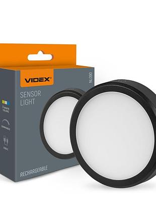 Світлодіодний світильник акумуляторний з датчиком руху videx vl-nl090b black