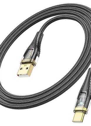 Кабель hoco u121 gold standard usb-a to type-c 1.2 м чорний
