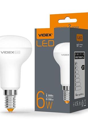Світлодіодна лампа videx r50e 6w e14 3000k