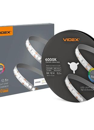 Світлодіодна стрічка videx dc12v 60w 5m 6000k ra98 ip20 (vl-lst28144-12126-b5)