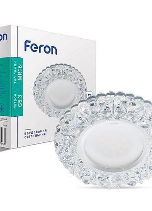 Вбудований світильник feron 7103 під лампу з підсвіткою прозорий