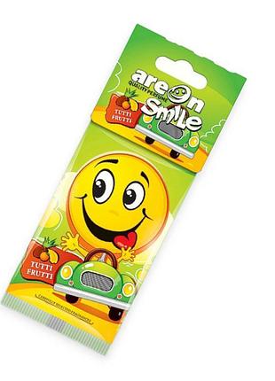 Ароматизатор на зеркало сухой areon smile dry смайлик "tutti frutti"