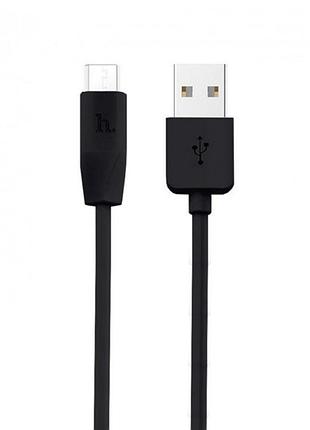 Кабель hoco x1 rapid usb-a to micro-usb 1 м чорний