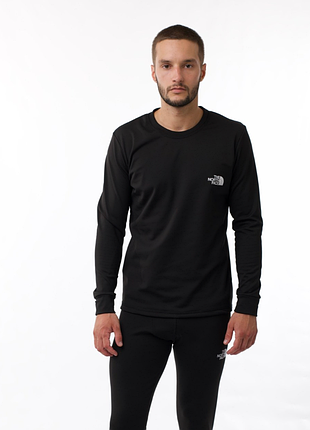Термобелье мужское зимнее the north face черный теплый комплект кофта и штаны на флисе на зиму с начесом xl