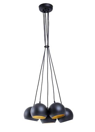 Люстра (світильник підвісний) bowl с1505 чорний, золото, atmolight