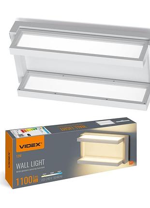 Світлодіодний світильник настінний з сенсором videx wl01 12w 2800k-4000k-6000k white