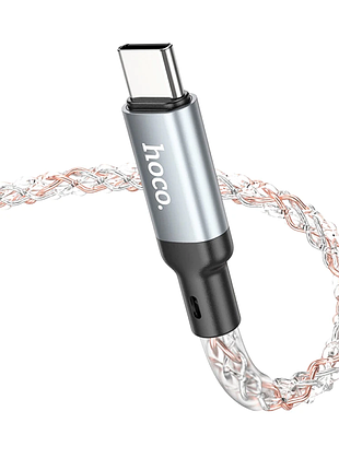 Кабель hoco u112 60 w type-c сірий 3