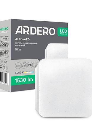 Світлодіодний накладний світильник ardero al806ard 18вт 5000k білий