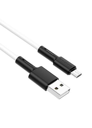 Кабель для заряджання та синхронізації borofone bx31 soft silicone 1 м micro-usb білий