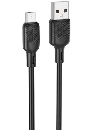 Кабель borofone bx113 usb-a to micro-usb 1 м чорний