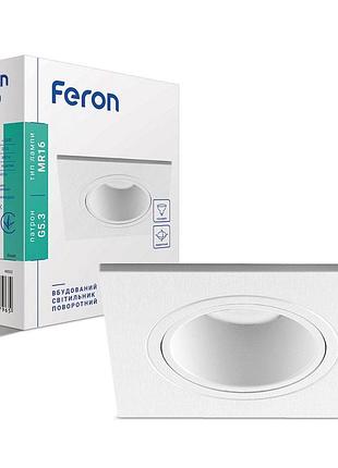 Вбудований поворотний світильник feron dl0380 під лампу білий
