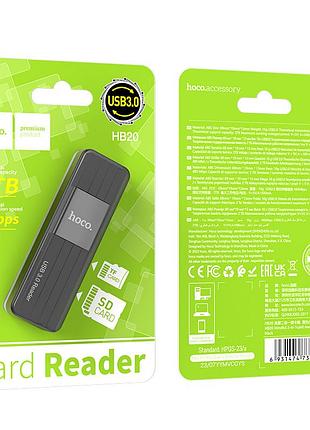 Usb-хаб hoco hb20 2 в 1 чорний 5