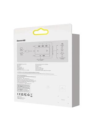 Usb-хаб baseus lite 4-port 1 м type-c чорний 3